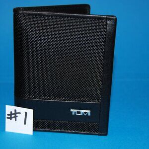 Pair of Tumi ALFA SLG Flip Wallets. One cards & I.D. and One cash + cards & I.D.